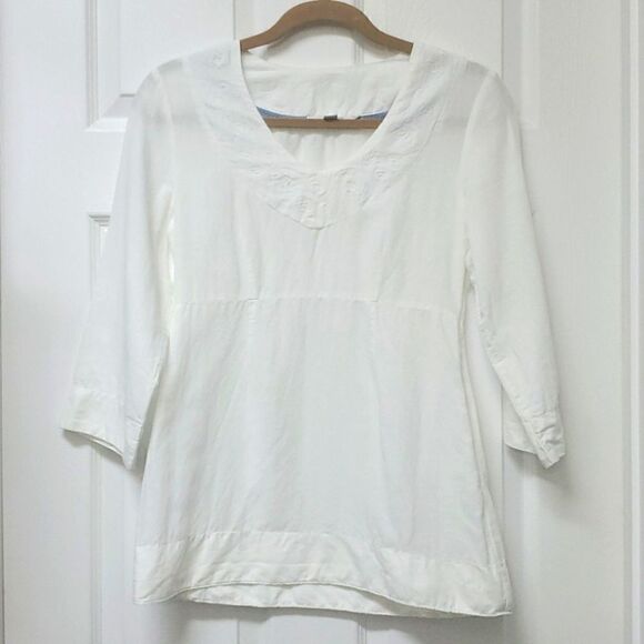 Boden womans linen, side zip blouse, size 2 - Picture 1 of 4